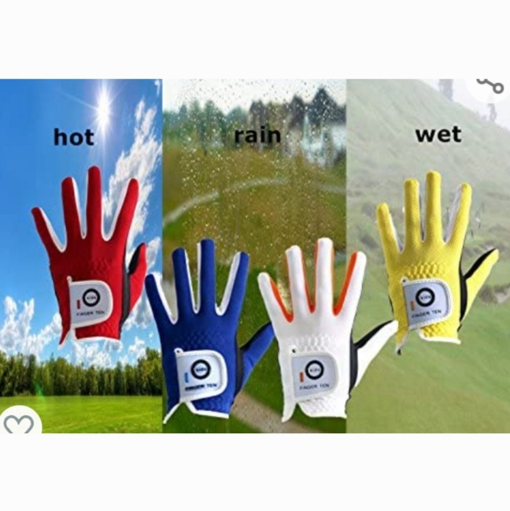 SOLD Singer Ten (3) KIDS GOLF GLOVES SMALL 2 left and one right included